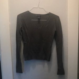 Gap v-neck gray sweater size S